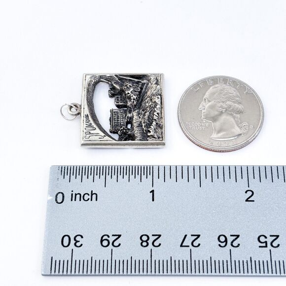 Vintage Sterling Silver 925 Spokane Scenic Pendant - Picture 6 of 6